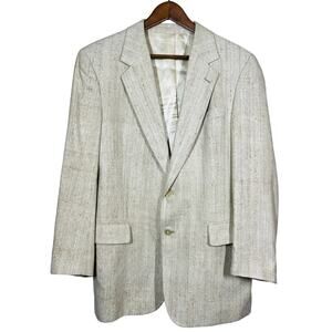 English Manor Blazer Suit Jacket Sand Dual Button Sport Coat - 40L